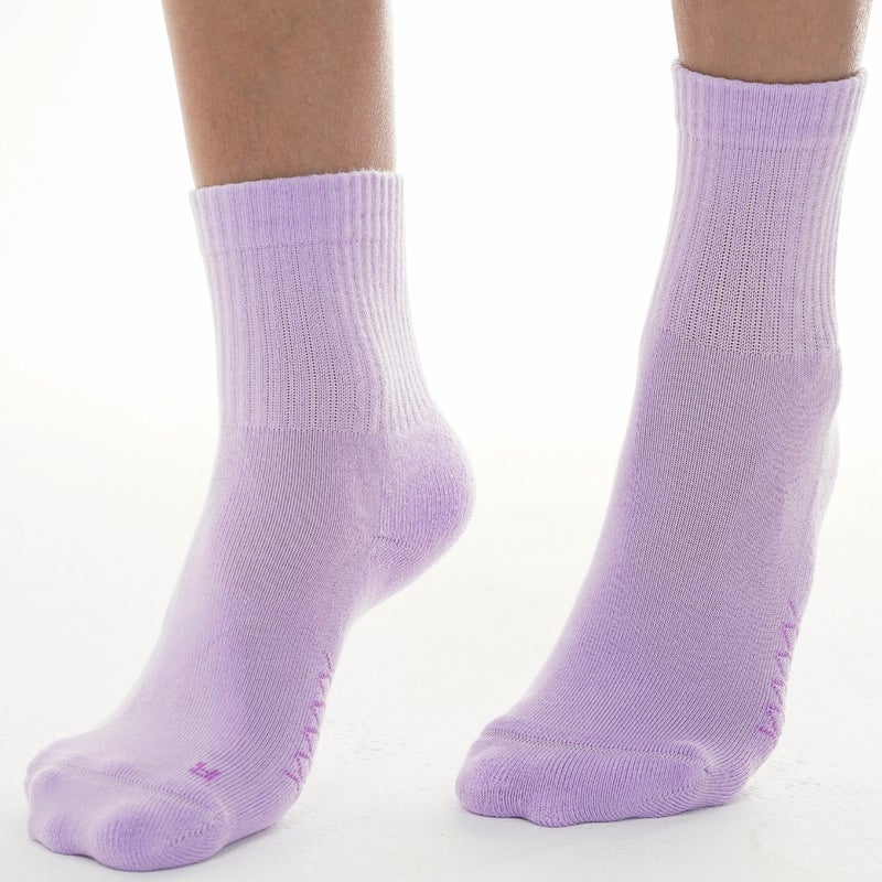Elementa Crew Socks 6 Pairs – Lavender Cotton Blend Socks with Arch Support, Seamless Toe Design & Breathable Odor Control for Everyday Comfort - Image 3