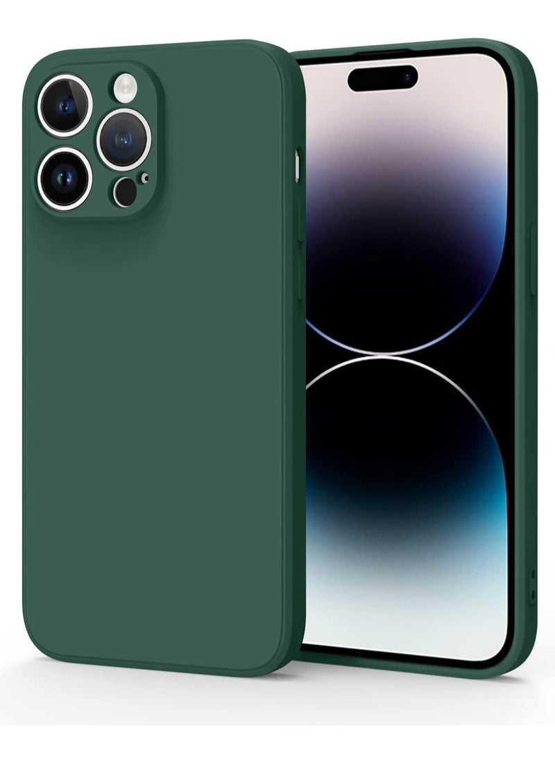 Raxoom 2 PCS of Silicone Protective Case, Compatible With iPhone 14 Pro Max 6.7 â€œ, Full Body Protection, Shock -proof Soft Liquid Silicone Protective Case (Black/Dark Green) - Image 2