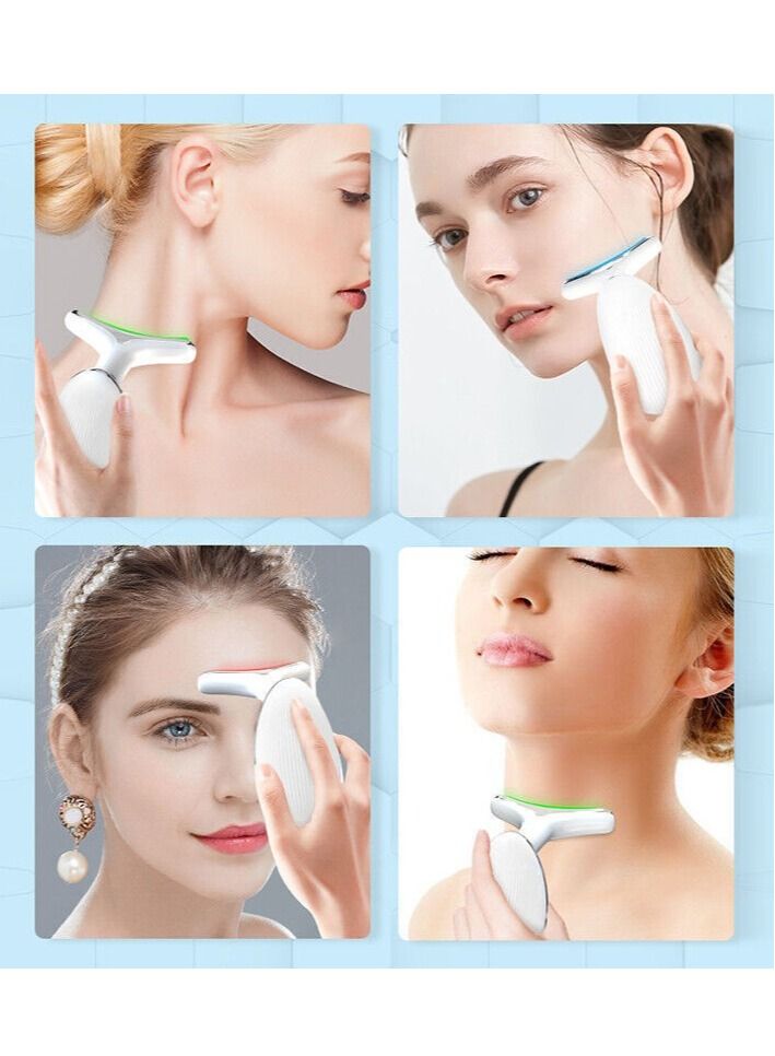 Anti Wrinkles Face Massager Anti-Aging Facial Neck Eye Device for Women and Man(White) - Image 4