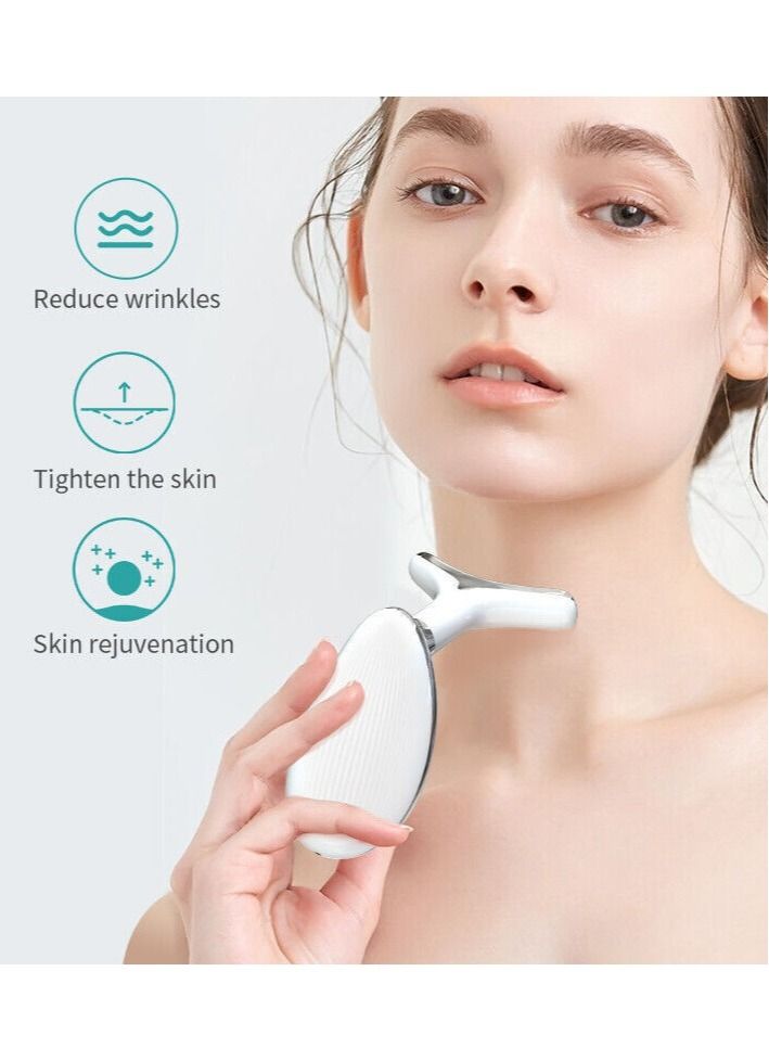 Anti Wrinkles Face Massager Anti-Aging Facial Neck Eye Device for Women and Man(White) - Image 2