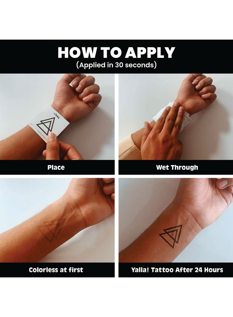 Le Inka Temporary Tattoos Water-Permeable Breathable Long Lasting Lasts 1-2 Weeks Premium Plant-Based Men & Women Strength