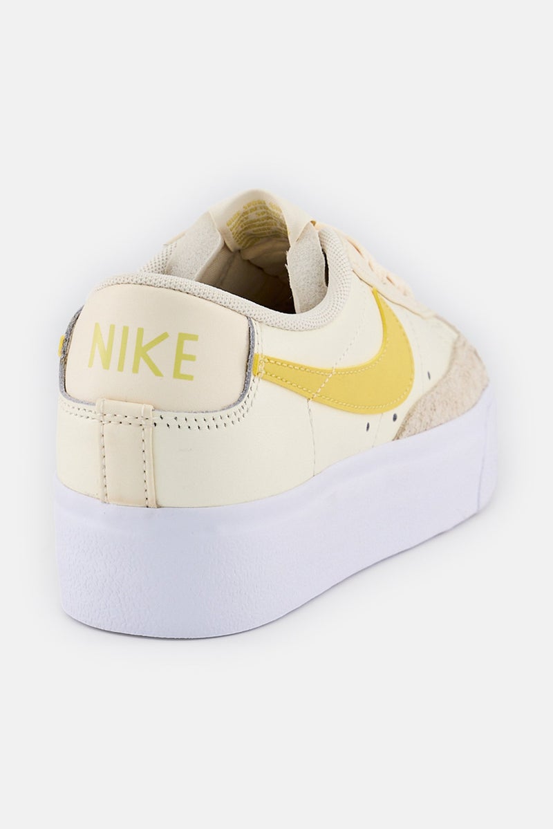 Nike Women Blazer Low Platform Lace Up Outdoor Shoes, Ivory - Image 2