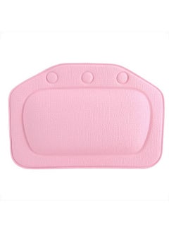 Bath Pillow Bathtub Head Neck Support Soft Foam Padded Spa Tub Headrest Back Shoulders Support Cushion Bathroom (Pink)