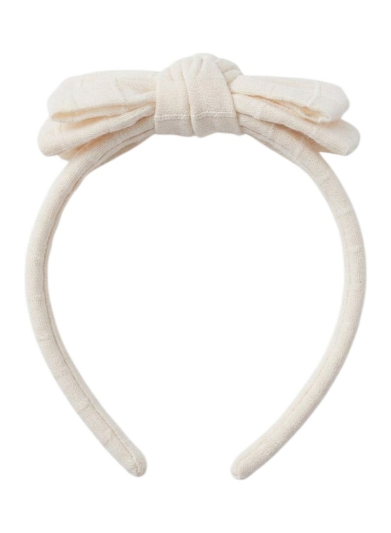 Bidani Mia Big Bow Headband - Cream - Image 2