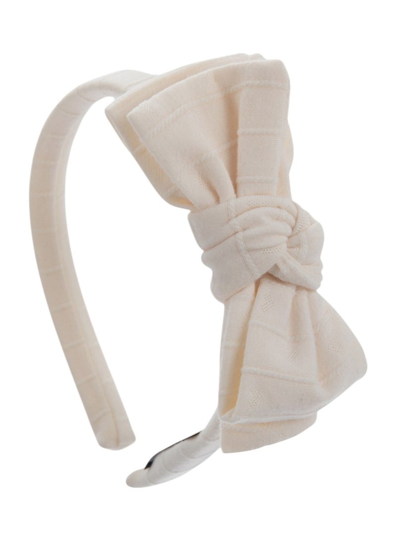 Bidani Mia Big Bow Headband - Cream - Image 3