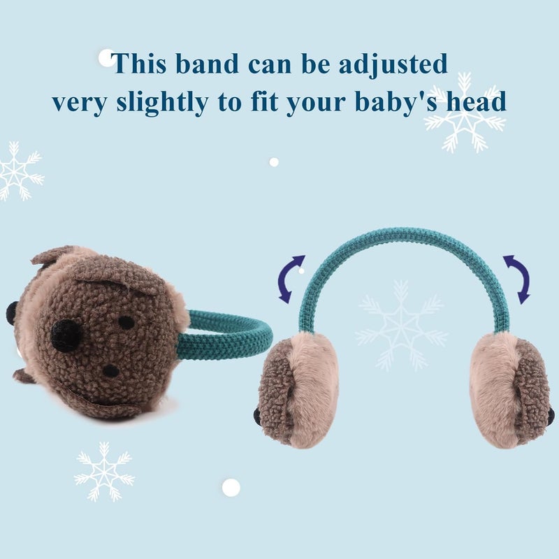 Pesaat Winter EarMuffs for Kids Outdoor Boys Knitted Ear Cover Plush Toddler Girls Ear Warmer 3-8 Years - Image 3