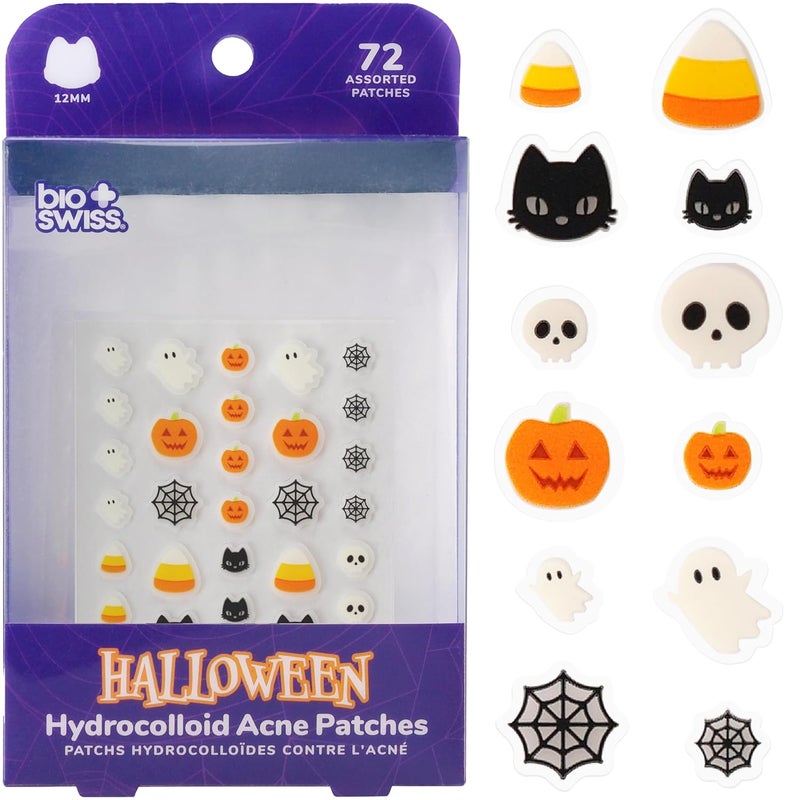 BioSwiss لصقات حب الشباب من بيو سويس لعيد الهالوين 72 قطعة