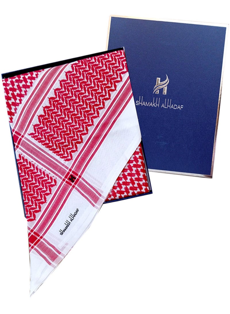SHAMAKH ALHADAF Red Men's Shemagh