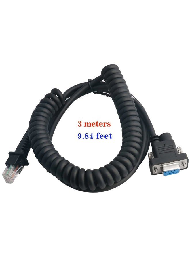 VOTTAN RS232 Barcode Scanner Serial Cable Compatible with Datalogic QD2131, QD2430, GD4400, GD4590, GPS4490 (3M / 9FT Coiled RS232 Port) - Image 5