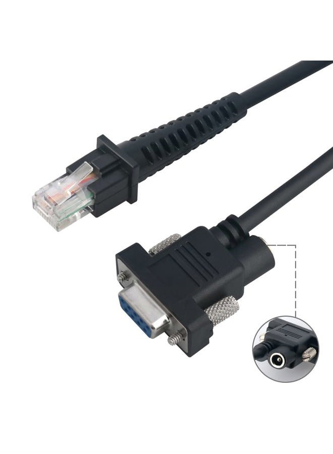 VOTTAN RS232 Barcode Scanner Serial Cable Compatible with Datalogic QD2131, QD2430, GD4400, GD4590, GPS4490 (3M / 9FT Coiled RS232 Port) - Image 2