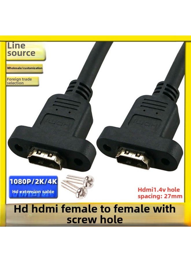 ماركة غير محددة كابل تمديد HDMI ذكر إلى أنثى مع آذان يسار ويمين لأعلى ولأسفل بزاوية 90 درجة مع فتحة لولبية ثابتة 4K-اللون: [منحني] HDMI ذكر إلى أنثى مع فتحة لولبية-طول الخط: 1.5 متر  - Image 5