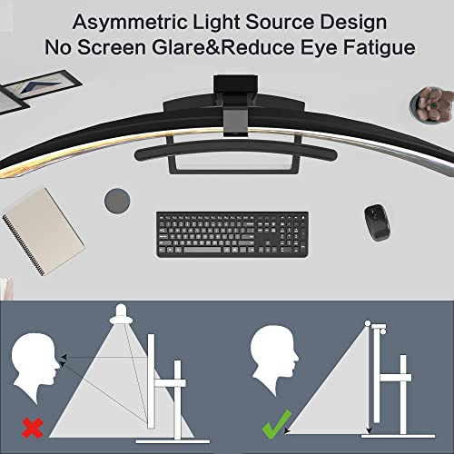 ONWAY Curved Monitor Light Bar with Wireless Remote,Monitor Light Bar with Auto-Dimming and Camera Base,Applicable to All Screens. No Screen Glare,for (Basic) - Image 5
