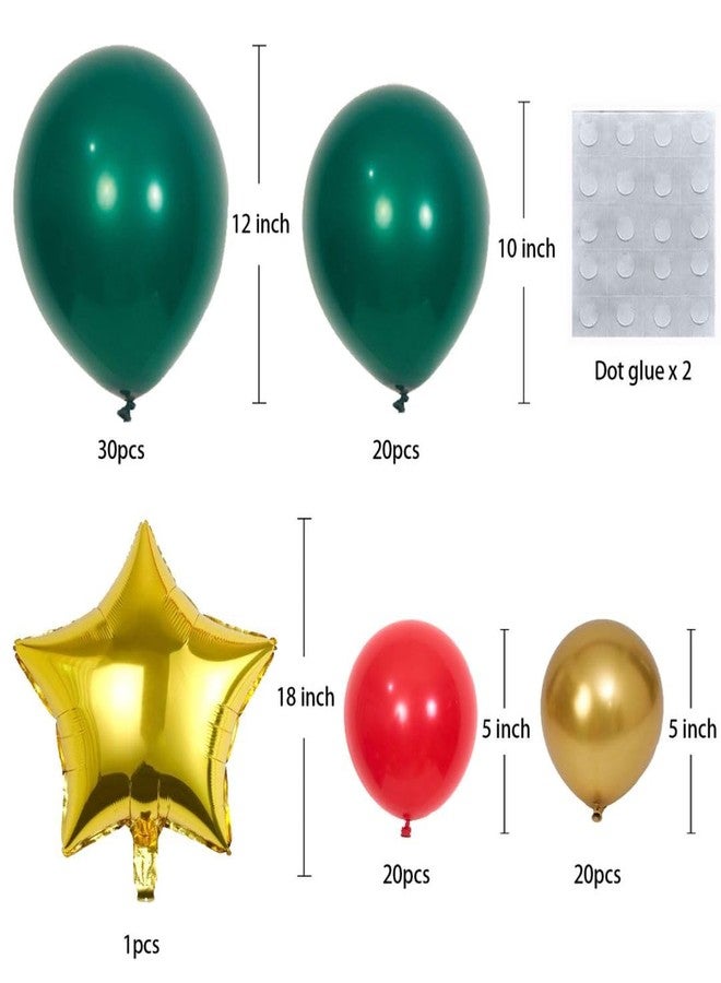 DECGOL Christmas Balloon Red Green Gold Balloons for Christmas New Year Party Decorations - Image 2