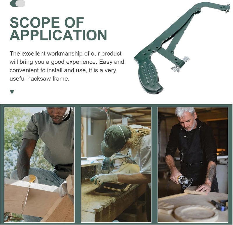 إطار منشار يدوي محترف، محمول، مناسب للعمل على الخشب والبستنة، بإطار سميك ومتين للتقليم اليدوي وقطع الأغصان - Image 3