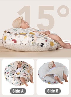 MIXDE Baby Look Up and Lying Pillow, Nursing Pillow for Breastfeeding, Multi-Functional Original Plus Size Breastfeeding Pillows Give Mom and Baby More Support with Removable Cotton Cover  - Image 1