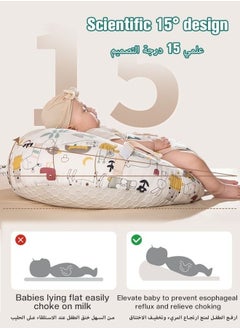 MIXDE Baby Look Up and Lying Pillow, Nursing Pillow for Breastfeeding, Multi-Functional Original Plus Size Breastfeeding Pillows Give Mom and Baby More Support with Removable Cotton Cover  - Image 3