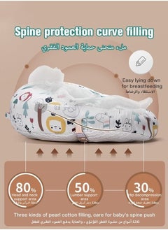 MIXDE Baby Look Up and Lying Pillow, Nursing Pillow for Breastfeeding, Multi-Functional Original Plus Size Breastfeeding Pillows Give Mom and Baby More Support with Removable Cotton Cover  - Image 4