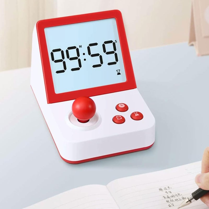 Time Manager, 2 in 1 Digital Visual Timer with LCD Screen, 99 Minutes Silent Countdown Timer with Alarm Color for Kids or Adults,Time Management Tool for Study, Working, Cooking Countdown Reminder(Yel - Image 4