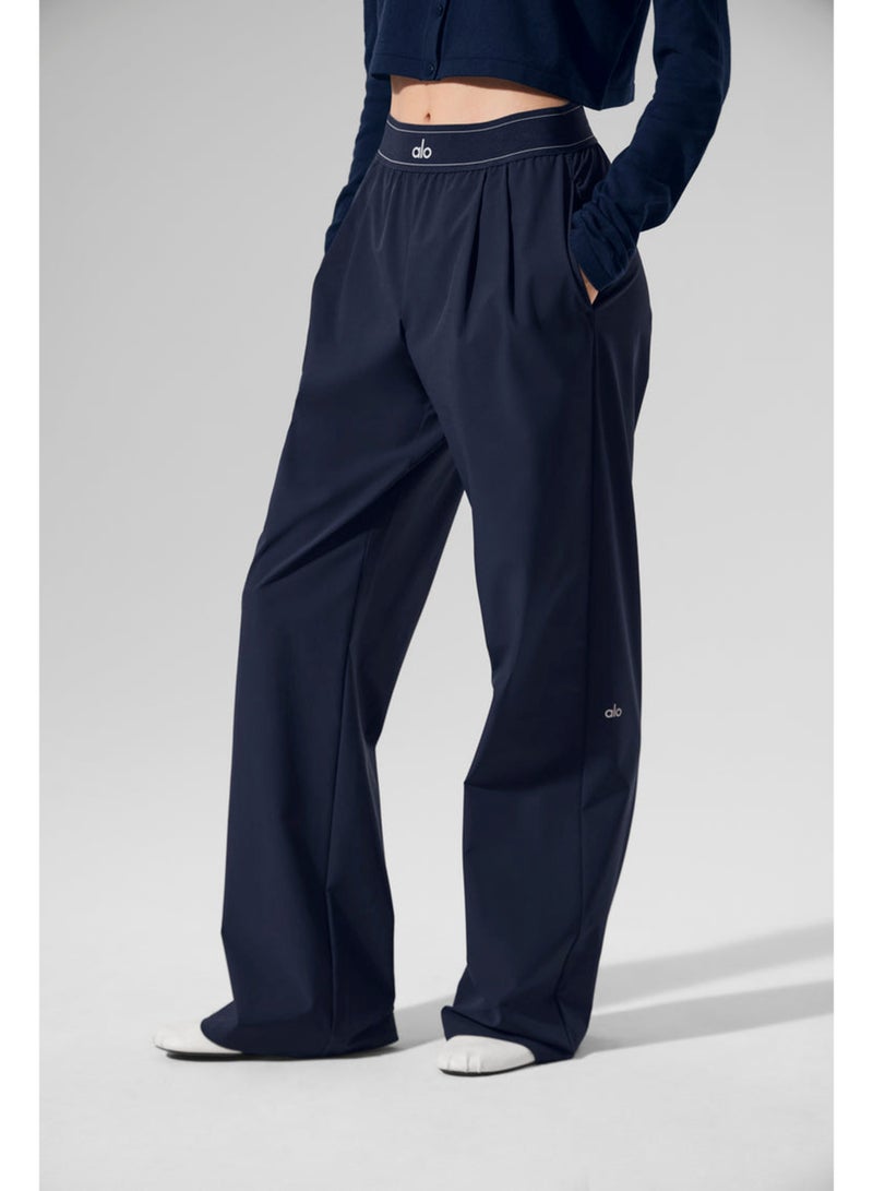 ALO Yoga 30 Inseam Suit Up Trouser, Regular Fit Wide Leg Pants for Women (Designed for Heights 5'7  Under) - Navy - Image 2