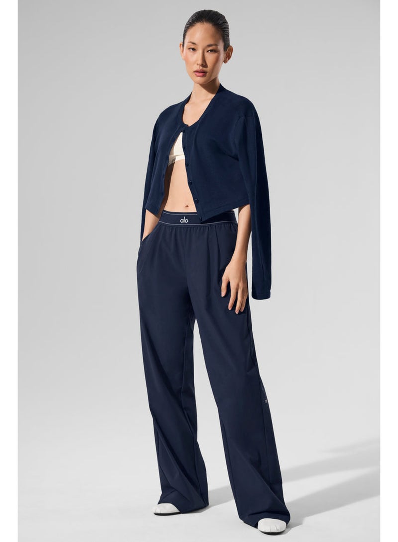 ALO Yoga 30 Inseam Suit Up Trouser, Regular Fit Wide Leg Pants for Women (Designed for Heights 5'7  Under) - Navy - Image 3