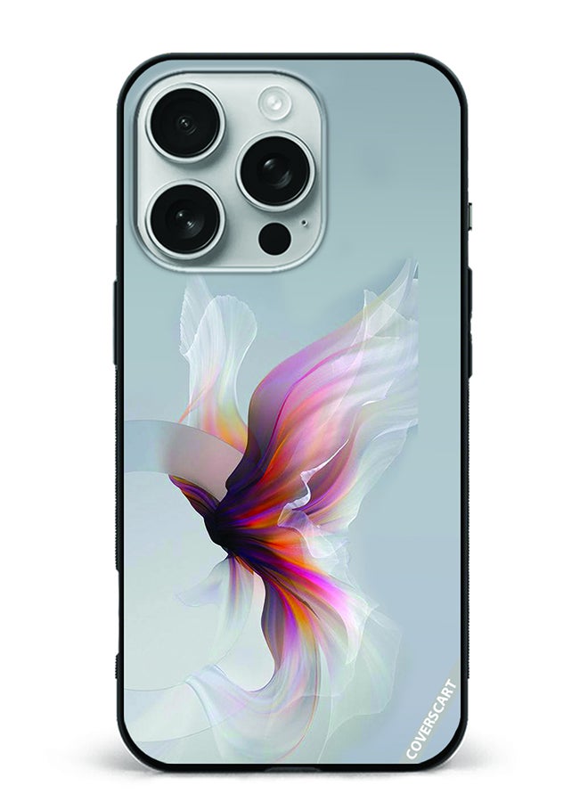 غطاء حماية لجهاز آبل آيفون 16 برو ماكس بتصميم ريشة متعدد الألوان