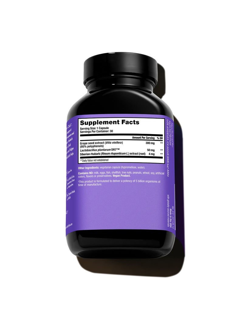 HUM - Fan Club - Multi-symptom Menopause relief from Hot Flashes & more - Siberian Rhubarb + Probiotics +  Grape Seed Extract - 30 Vegan Capsules - Estrogen Free - Dietary Supplement - Image 1