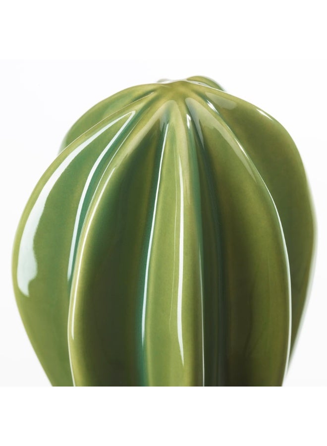 IKEA SJÄLSLIGT 3-Piece Green Cactus Decoration Set, Stoneware Decorative Plant Figurines with Coloured Glaze in Assorted Shapes and Sizes, Artificial Botanical Decor for Shelves, Tables, Desks, Bookcases, Living Rooms and Bedrooms, No Watering Required - Image 4