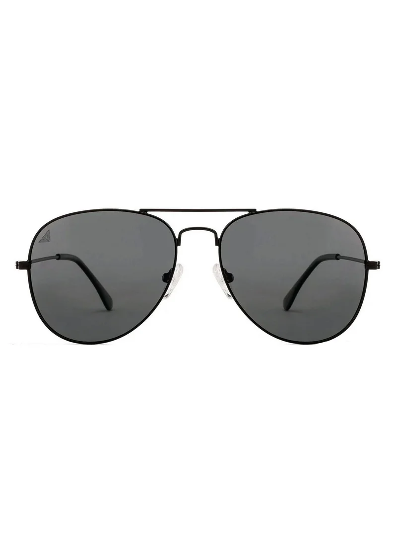 VINCENT CHASE Vincent Chase By Lenskart | Black Grey Full Rim Pilot Branded Latest and Stylish Sunglasses | Polarized and 100% UV Protected | Men & Women | Small | VC S11075