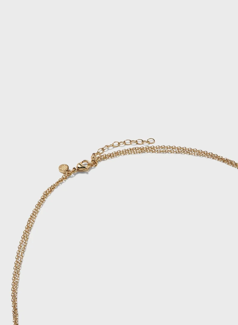 CERRUTI 1881 Long Square China Pearl Layered Necklace
