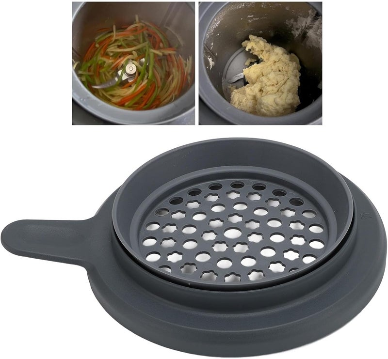 Food Processor Dough Sieve, and Efficient Easy Sifting Mixer Bowl Flour Sieve with Lid for Cooking - Image 3