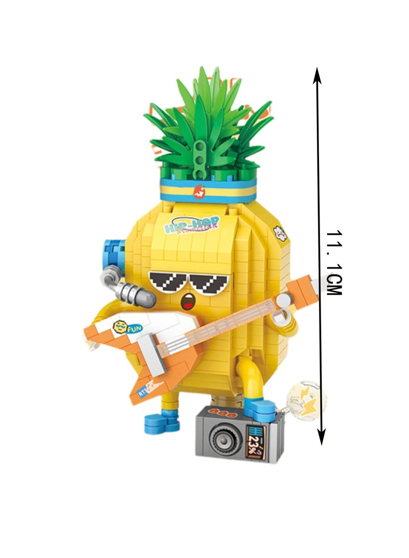 430pcs Hip-Hop Pineapple, Fruit Party Assembly Building Blocks Toys Children'S Educational Building Model Gifts - Image 2