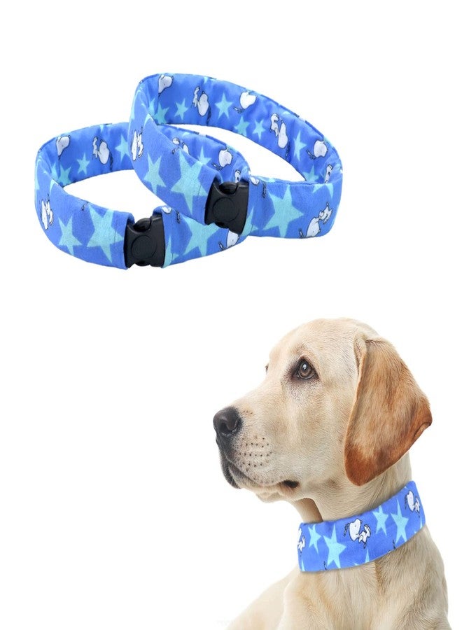 vomvomp 2 Dog Collar Covers for All Length Less Than 27” Collar Scrunchie Decorate Old Worn Collars Protect New One Affordable Stylish - Image 1