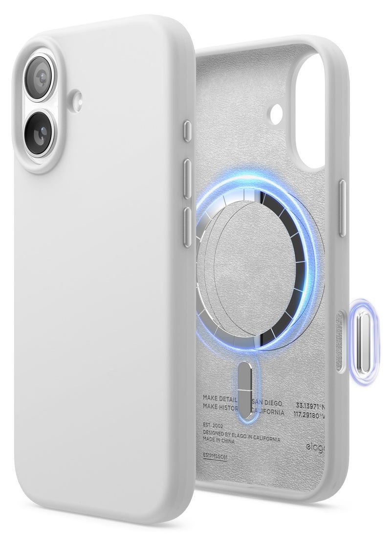 Elago Magnetic Liquid Silicone for iPhone 17 case cover [Camera Control Button Cover] compatible with MagSafe Shockproof - White - Image 1