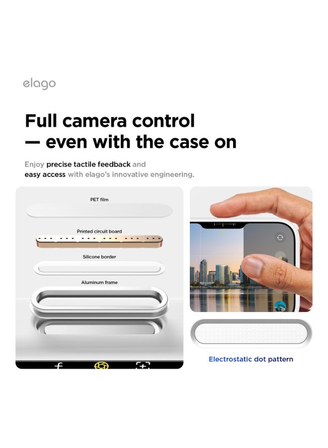 Elago Magnetic Liquid Silicone for iPhone 17 case cover [Camera Control Button Cover] compatible with MagSafe Shockproof - White - Image 3