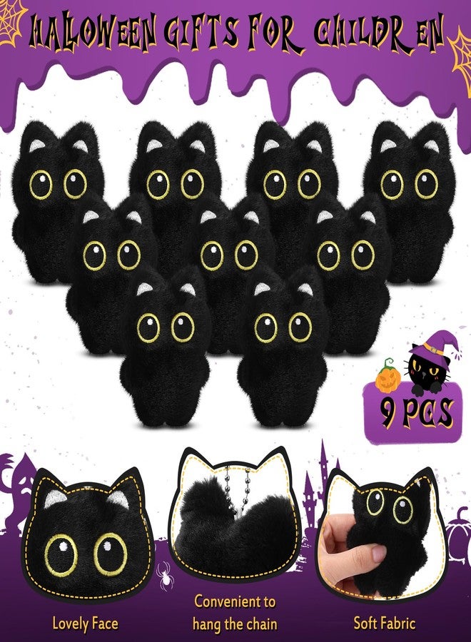 Zomiboo 9 Pcs Cat Stuffed Animals Bulk Mini Plush Cat Pig Stuffed Kitten Soft Doll Piggy Plush Toys Ornament for DIY Keychain Halloween Classroom School Pet Animals Party Favors (Adorable Style) - Image 3
