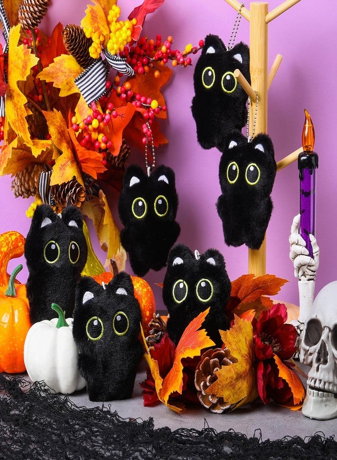 Zomiboo 9 Pcs Cat Stuffed Animals Bulk Mini Plush Cat Pig Stuffed Kitten Soft Doll Piggy Plush Toys Ornament for DIY Keychain Halloween Classroom School Pet Animals Party Favors (Adorable Style) - Image 5