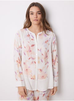 women'secret Long Viscose Flower Shirt Pajamas  - Image 3