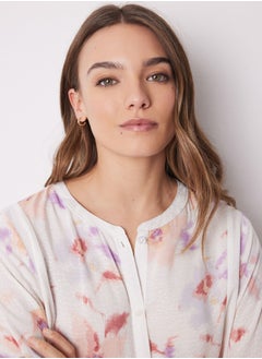 women'secret Long Viscose Flower Shirt Pajamas  - Image 2