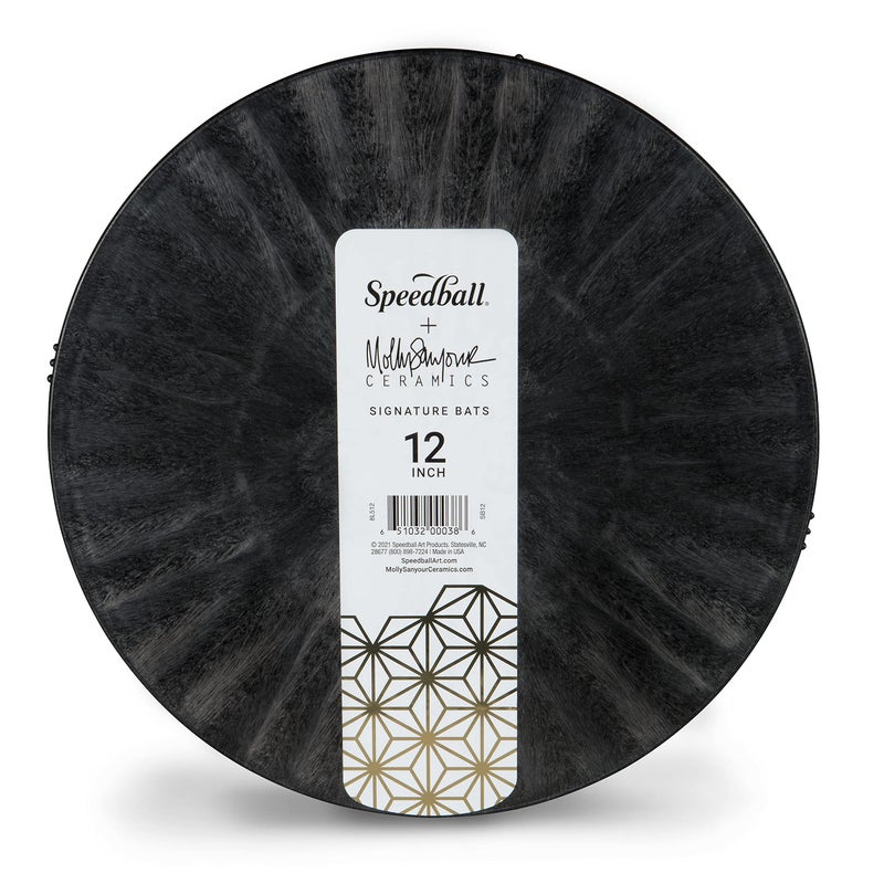Speedball Sanyour Signature 12 Inch Round Pottery Wheel Bat Black for Ceramics and Clay Work