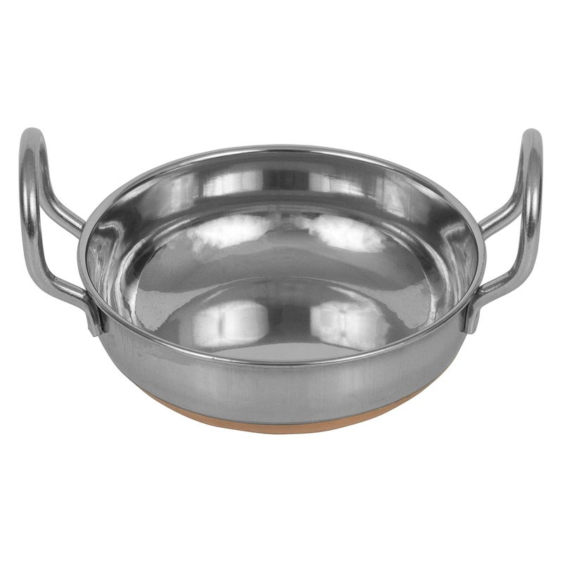 Spillbox PreSeasoned Stainless Steel Induction Bottom kadaiKadhai Tadka PanFry Panthalippu Set 3 - Image 3