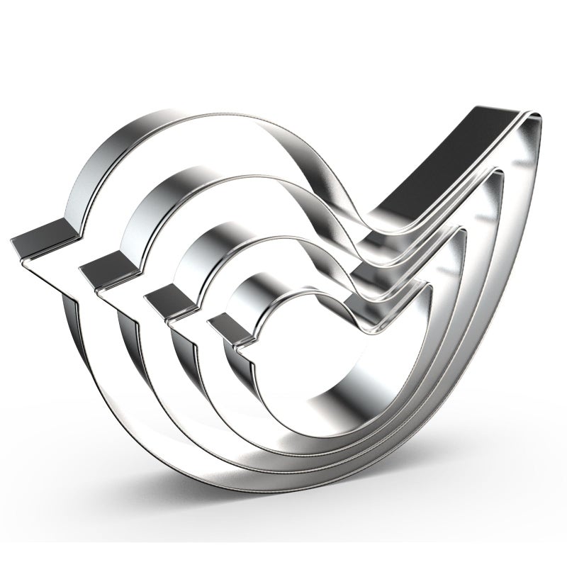 Bird Cookie Cutter Set 5 inch 4 inch 3 inch 2 inch 4 Piece Stainelss Steel