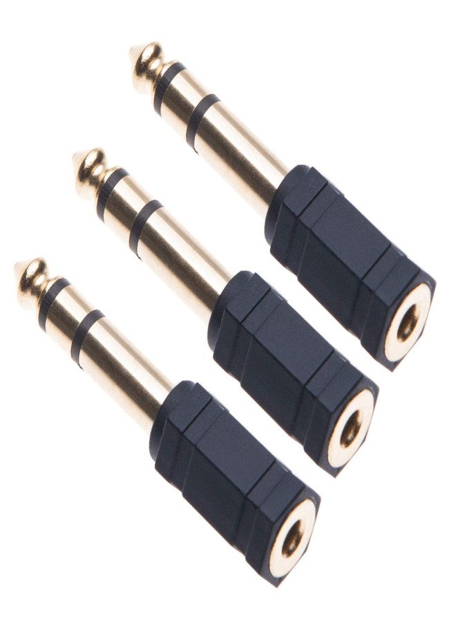 Keple محول سماعة الرأس كيبلي 6.35 إلى 3.5 مقبس صوت ستيريو محول جاك صغير إلى جاك لمكبرات الصوت وسماعات الرأس (6.35 مم 1/4 ذكر إلى 3.5 مم 1/8 أنثى) 3 عبوات - Image 2