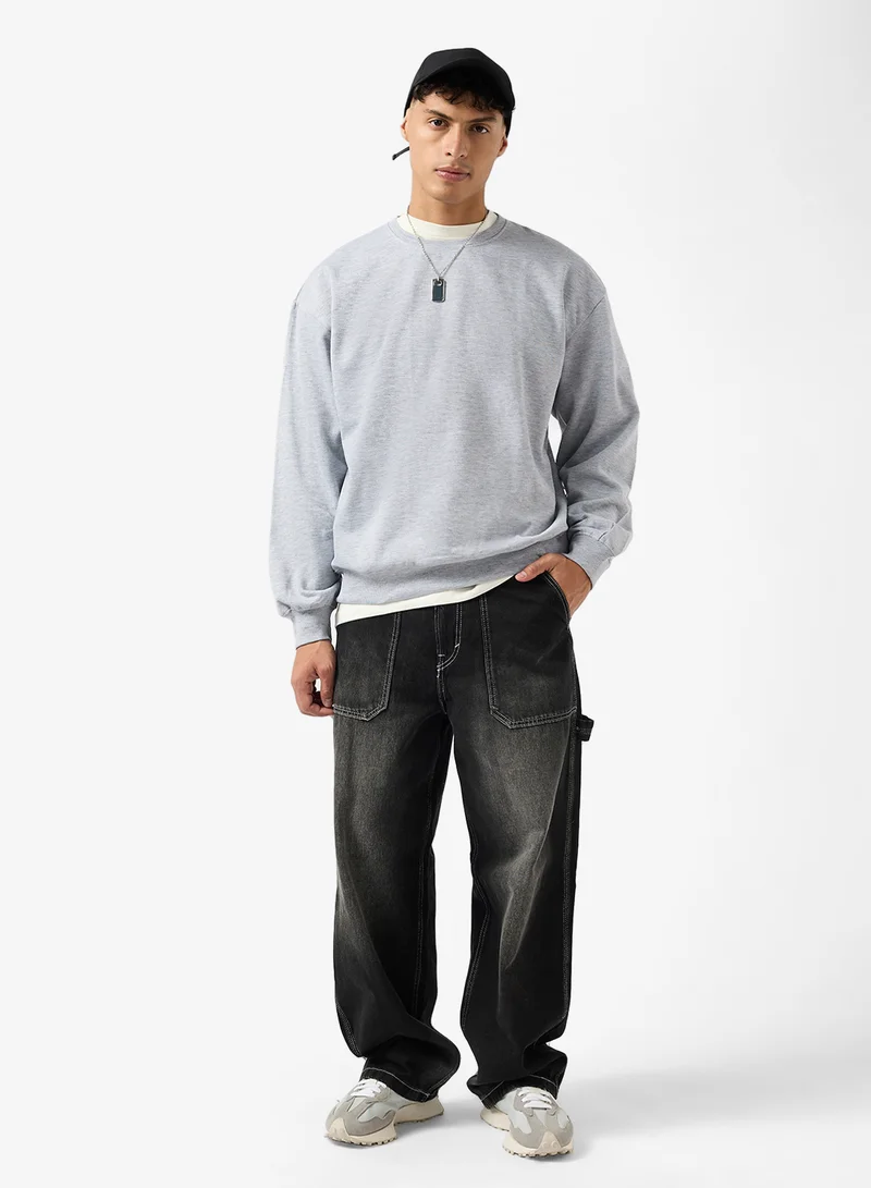 سفنتي فايف Oversized Graphic Sweatshirt
