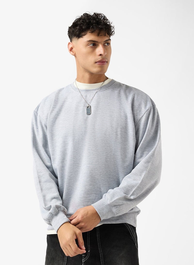 Seventy Five Graphic Crew Neck Pullover Oversize Sweatshirt - Image 1