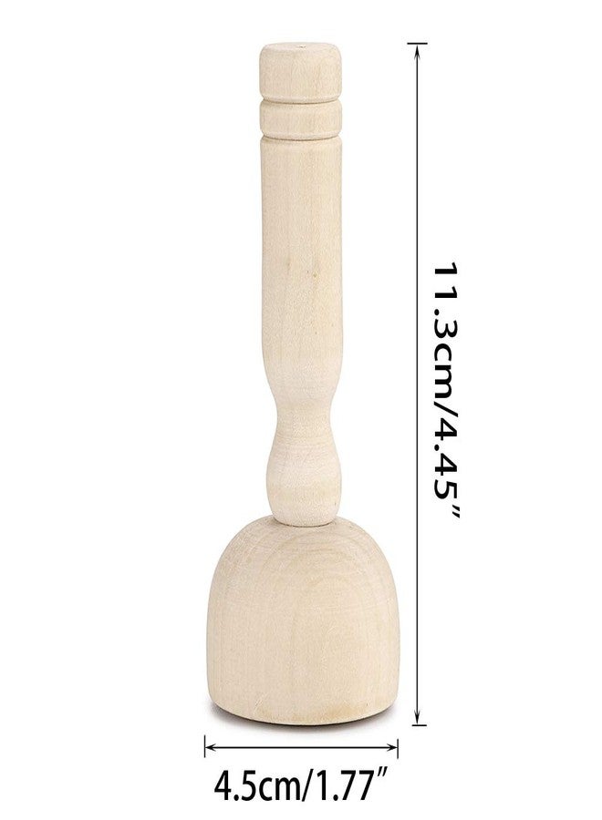 OwnMy Wooden Clay Stamp Set, Wood Playdough Handle Stamps, Wooden Handle Pottery Tools, Set of 4 Clay Modeling Pattern Kit - Image 2