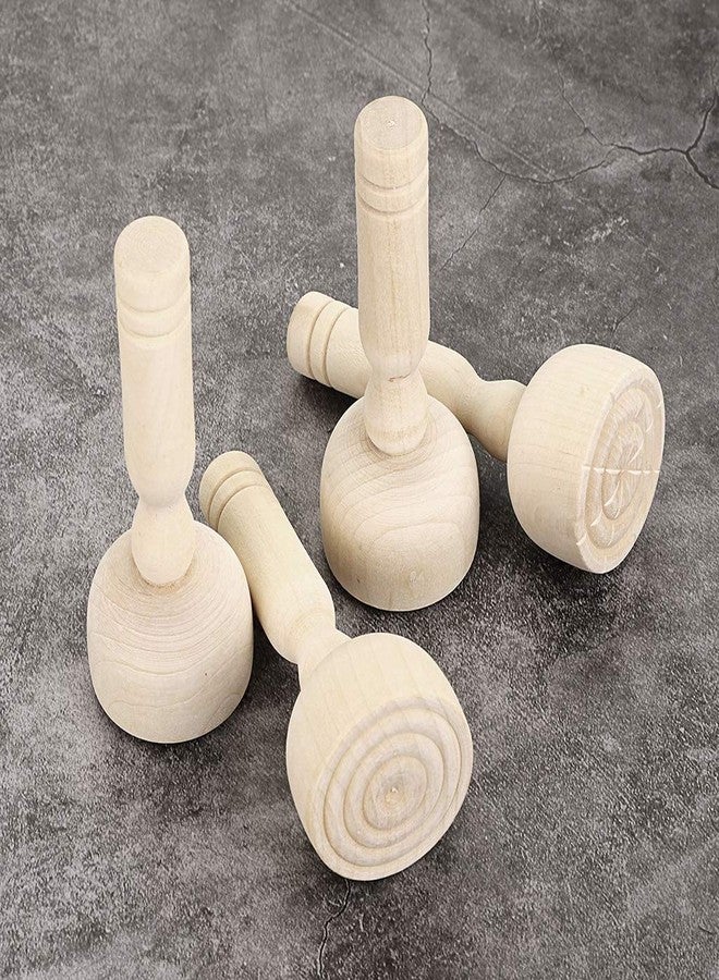 OwnMy Wooden Clay Stamp Set, Wood Playdough Handle Stamps, Wooden Handle Pottery Tools, Set of 4 Clay Modeling Pattern Kit - Image 5