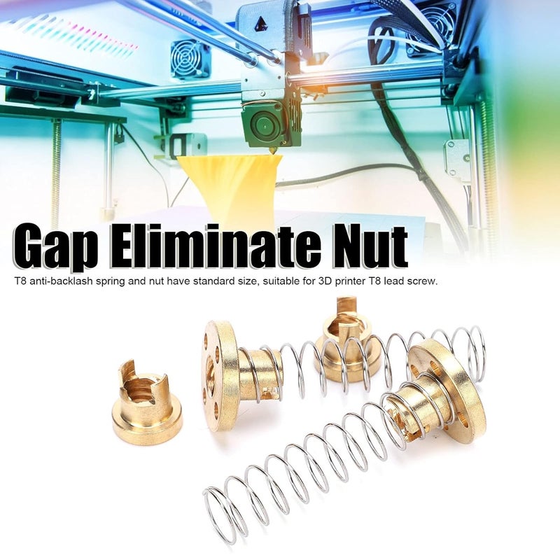 Tyenaza Gap Eliminate Nut T8 Anti Clearance Spring Brass Lead Thread Nut 3D Printer Accessories - Image 3
