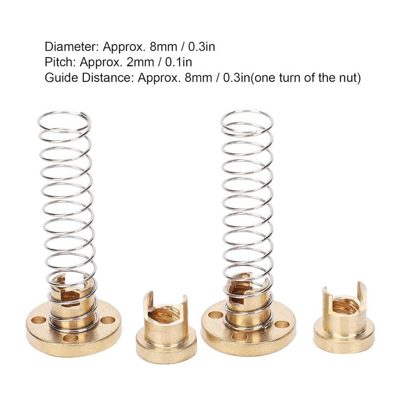 Tyenaza Gap Eliminate Nut T8 Anti Clearance Spring Brass Lead Thread Nut 3D Printer Accessories - Image 2
