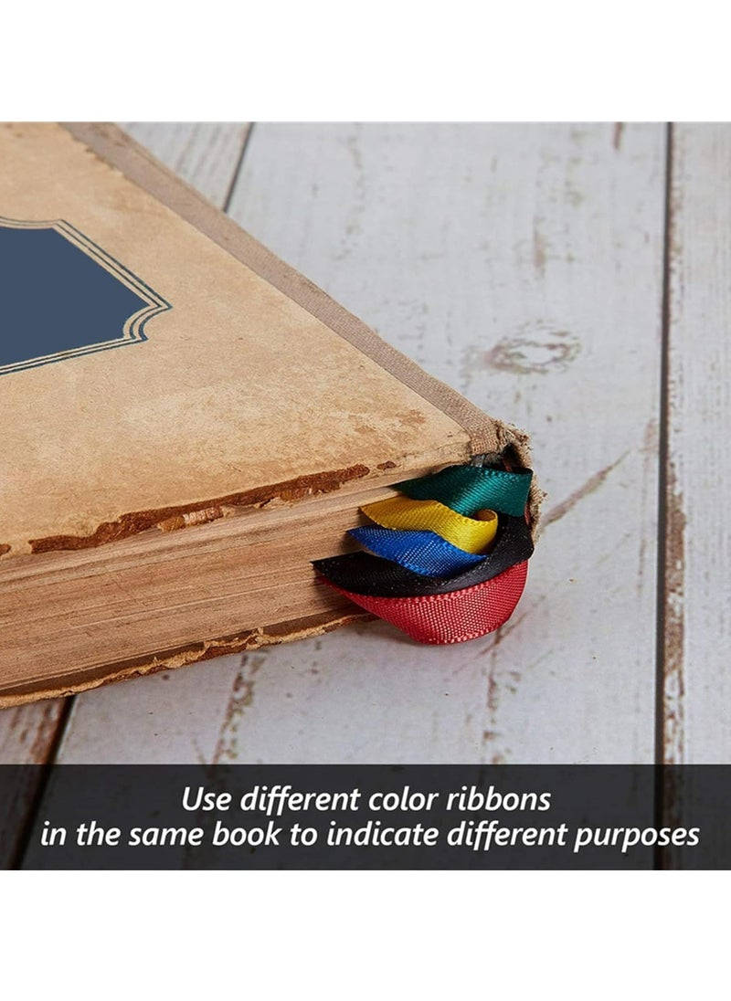 Oasisgalore - 4 Pack Leather Bookmarks with Colorful Ribbon Markers, Page Markers for Books. - Image 1