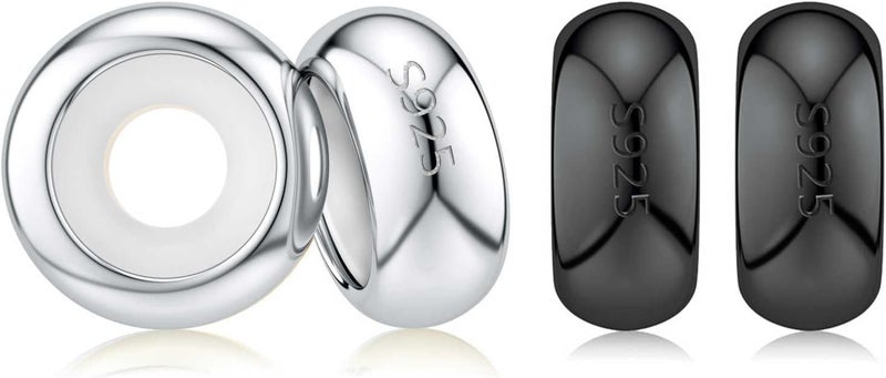 DALARAN Stopper Beads for Bracelets 925 Sterling Silver Clip Spacer Charm Bracelet Stoppers - Image 1